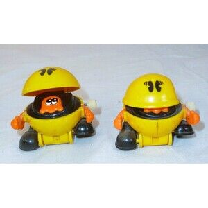 Lot of Vintage 80s PAC-MAN Wind Up Non Working Toy Video Game Figures Parts